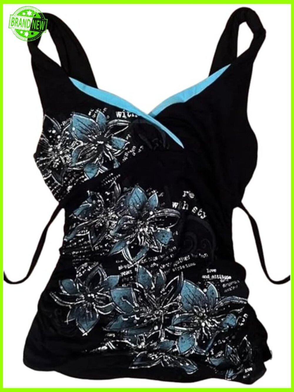 Vintage Y2K Floral Grunge Tank Top Emo Halter Tops Women